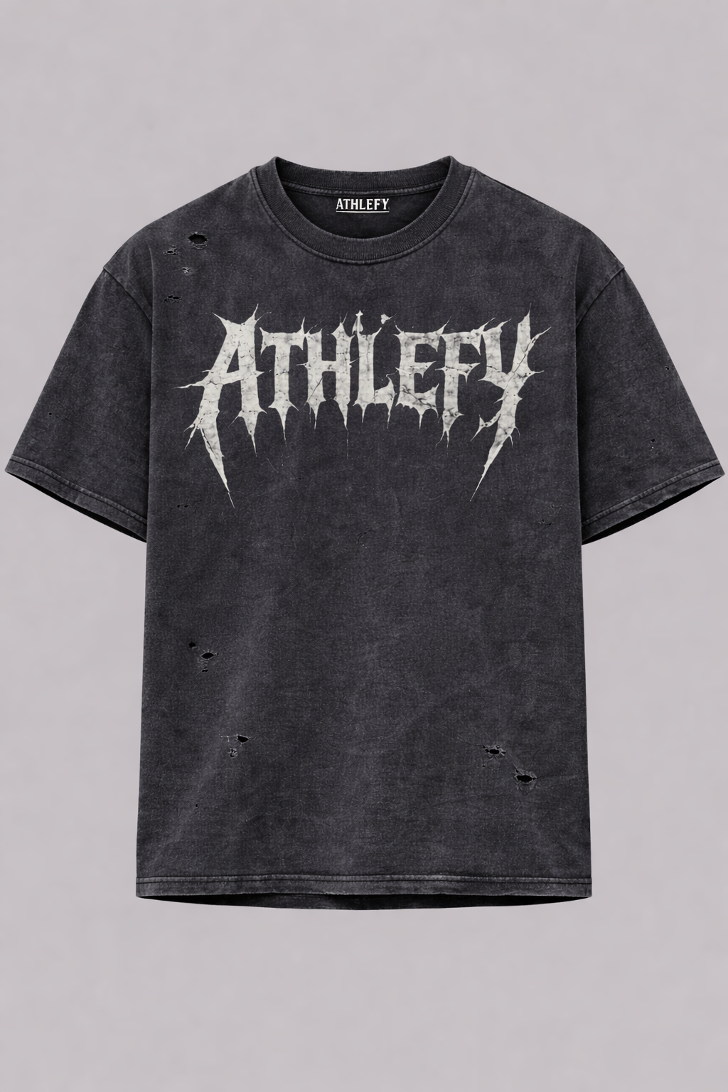 athlefy distressed gothic t-shirt
